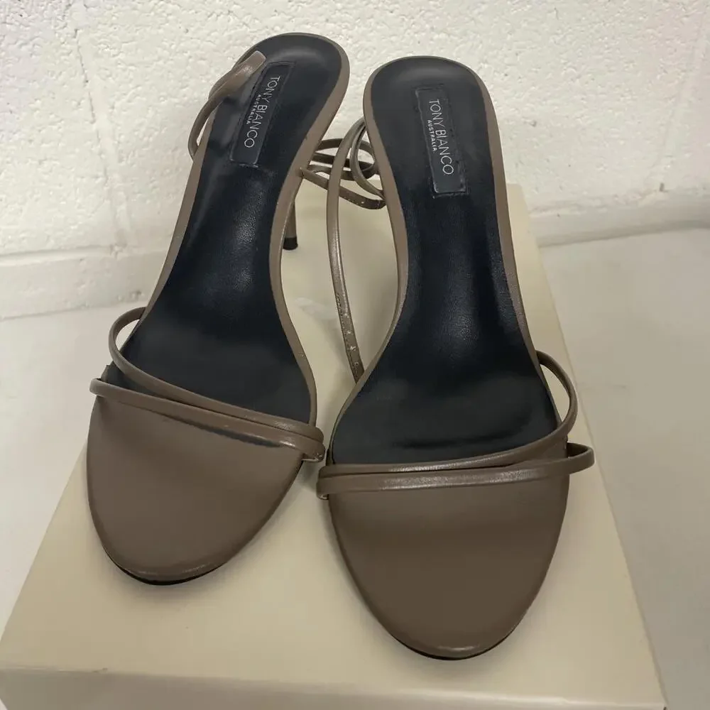 Tony Bianco Olive Metallic Strappy Heeled Sandals